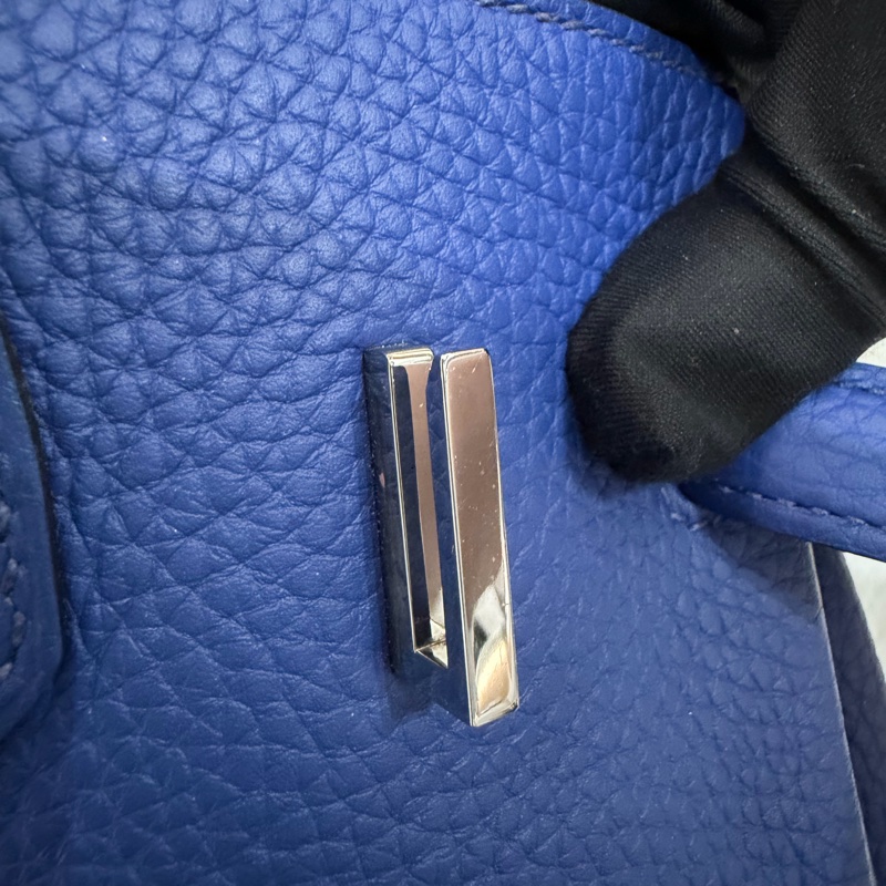Hermes/ Birkin 30/ 經典電光藍銀扣/ 匡O-23