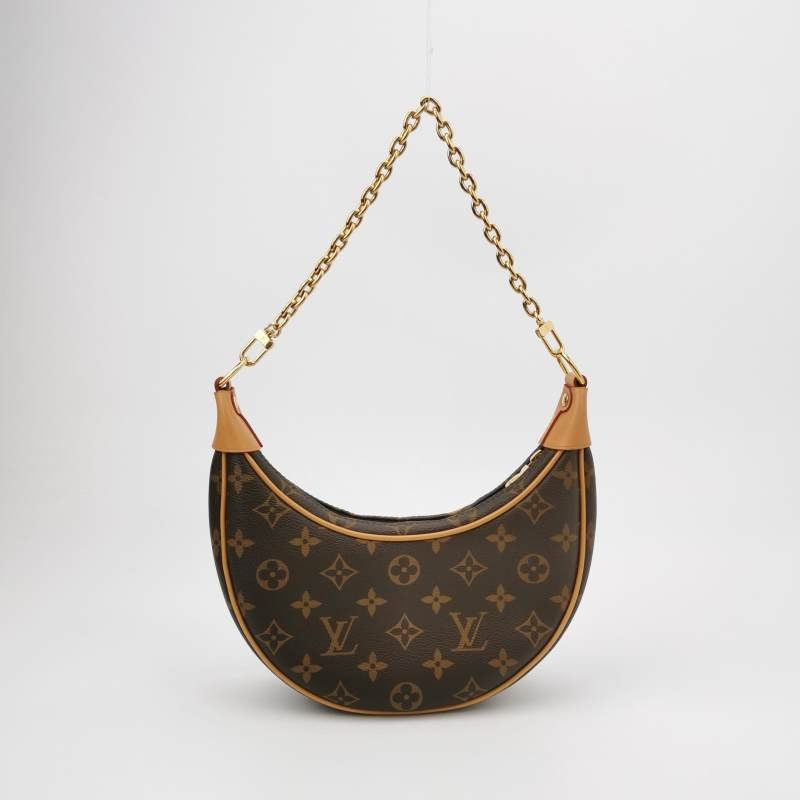 Louis Vuitton (LV) Loop植鞣革Monogram印花肩背包晶片款-4