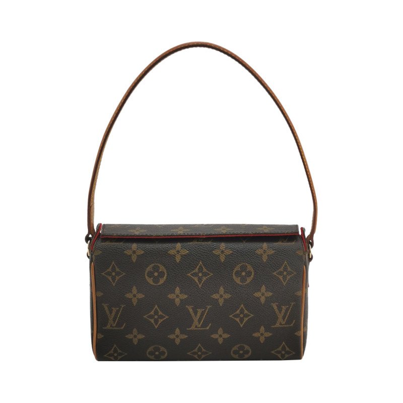 Louis Vuitton (LV) Recital表參道盒子植鞣革Monogram印花立體方形中古單肩包-0