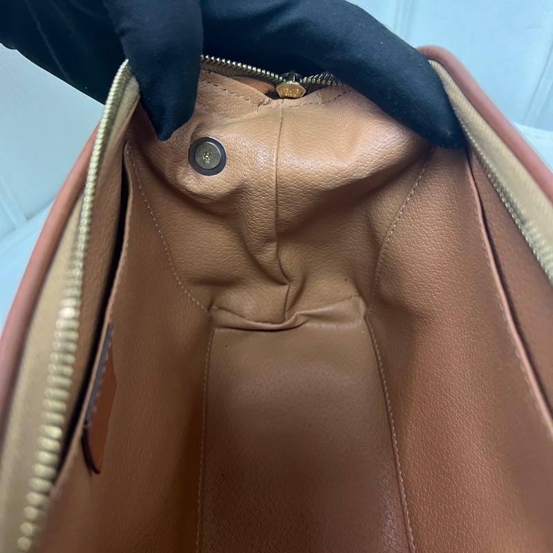 Celine Macadam 凱旋門老花系列棕色手拿化妝包 XC524-10