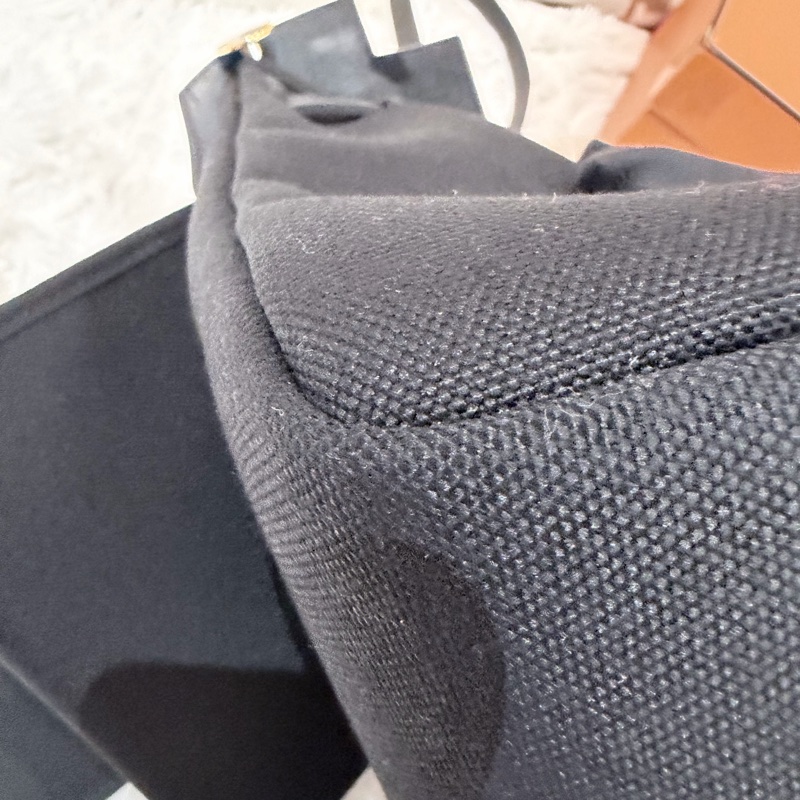 Hermes/ Herbag 31/ 全黑帆布金扣/ Z刻-9