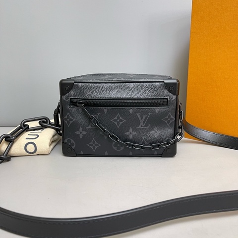 LV路易威登97新Mini Soft Trunk黑花盒子包 芯片款 尺寸18×13