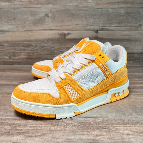 Louis Vuitton路易威登 trainer 白黃牛仔  40碼