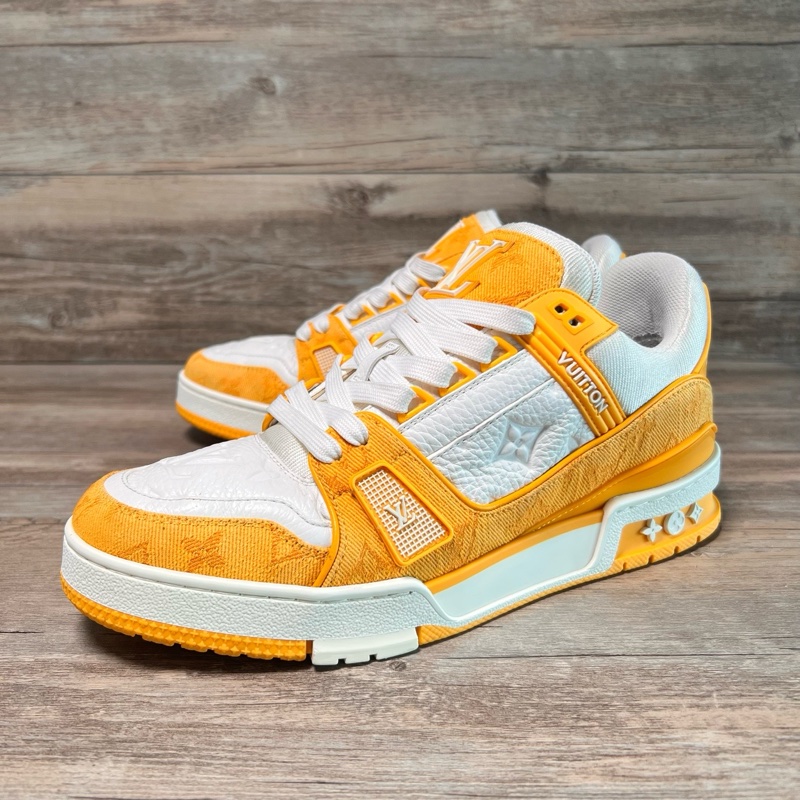 Louis Vuitton路易威登 trainer 白黃牛仔 40碼-0