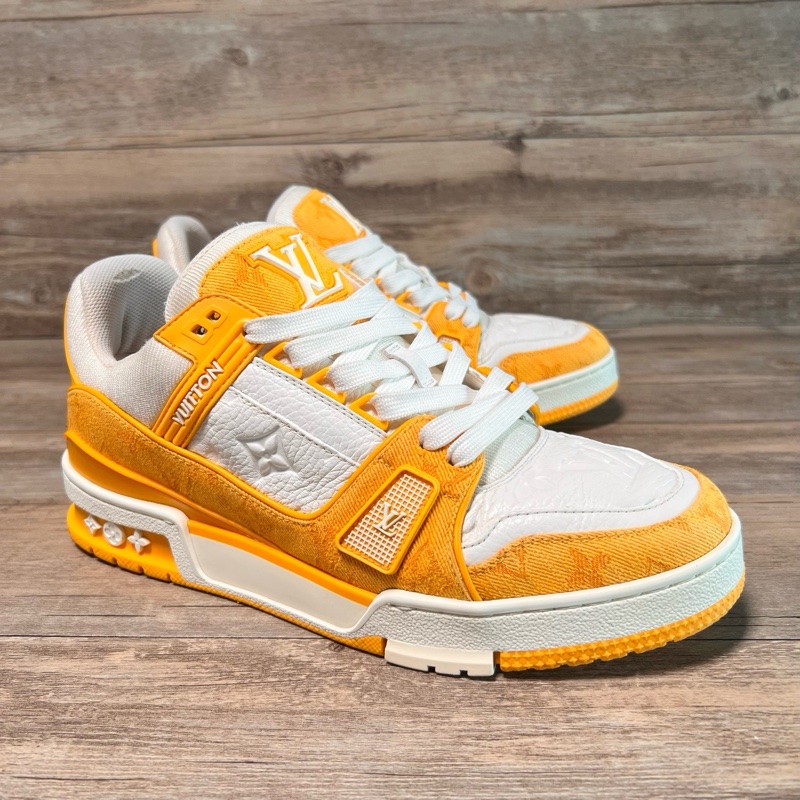 Louis Vuitton路易威登 trainer 白黃牛仔 40碼-1