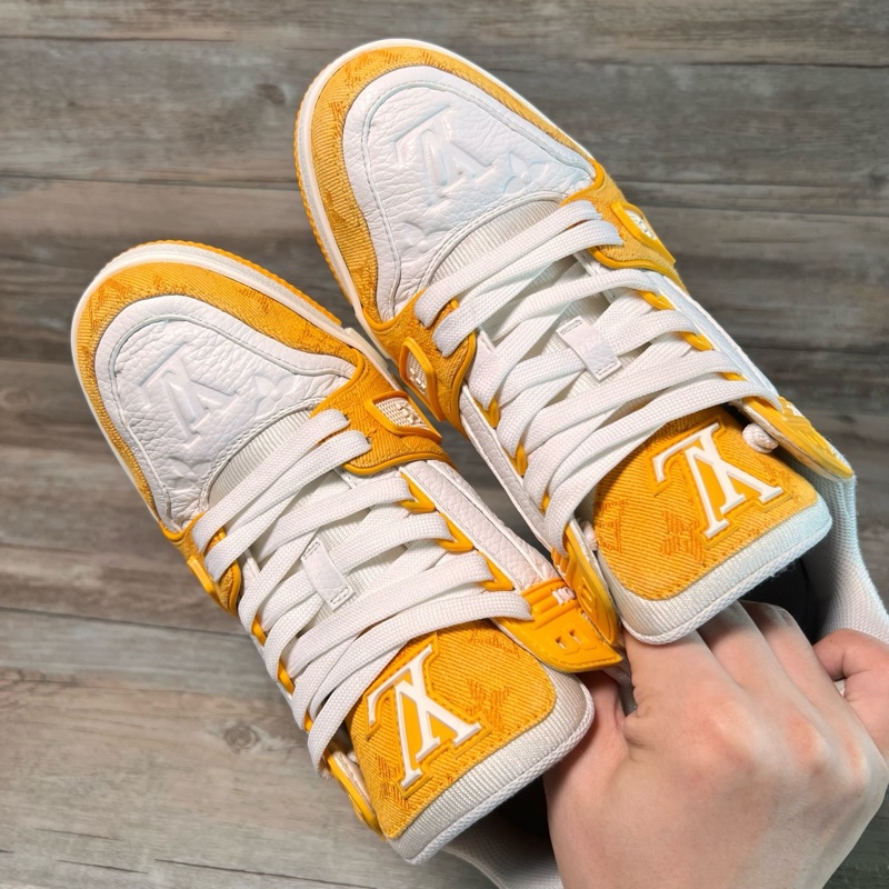 Louis Vuitton路易威登 trainer 白黃牛仔 40碼-4