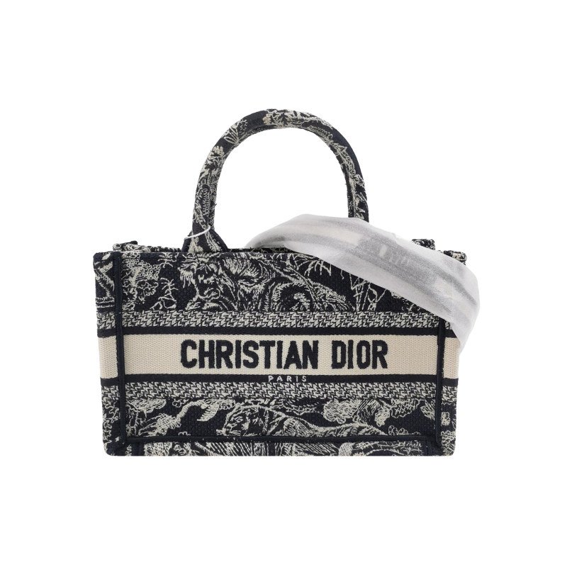 Dior Book Tote迷你帆布字母Logo斜背包單肩包-0