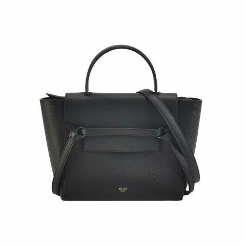 Celine Belt鯰魚包Micro牛皮純色紐結飾帶斜背包單肩包