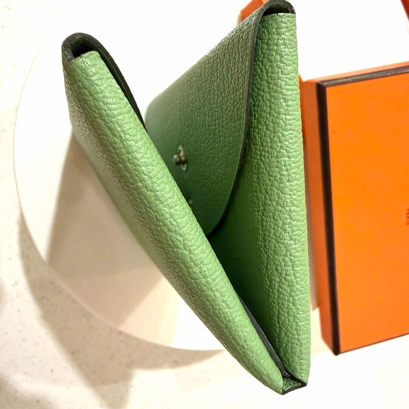 愛馬仕Hermes calvi duo 卡片夾-6