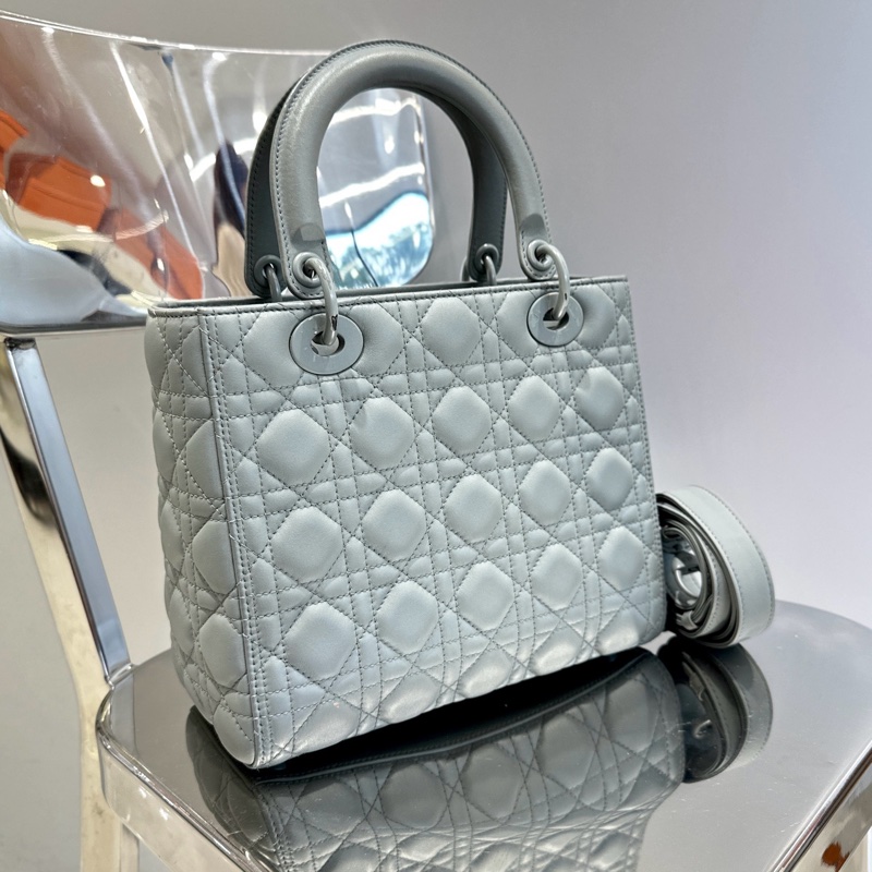 Dior迪奥 Lady Dior磨砂灰 五格戴妃-1