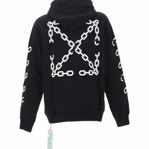 Off-White 男士 鏈環箭頭圖案連帽衛衣S M L XL碼