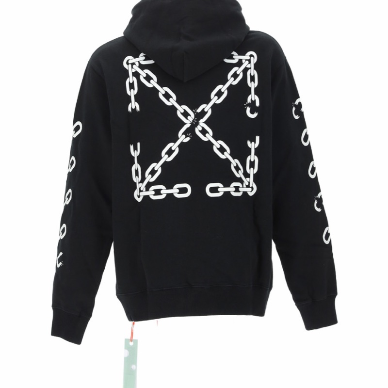 Off-White 男士 鏈環箭頭圖案連帽衛衣S M L XL碼-0