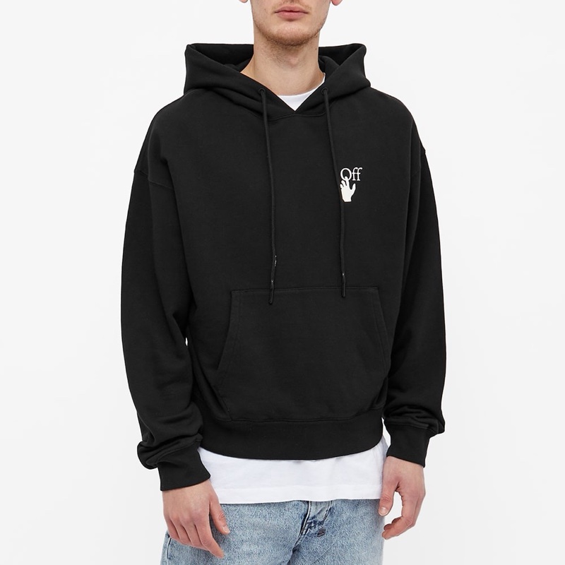 Off-White 男士 Caravaggio 圖畫印花連帽衛衣S M L XL碼-3