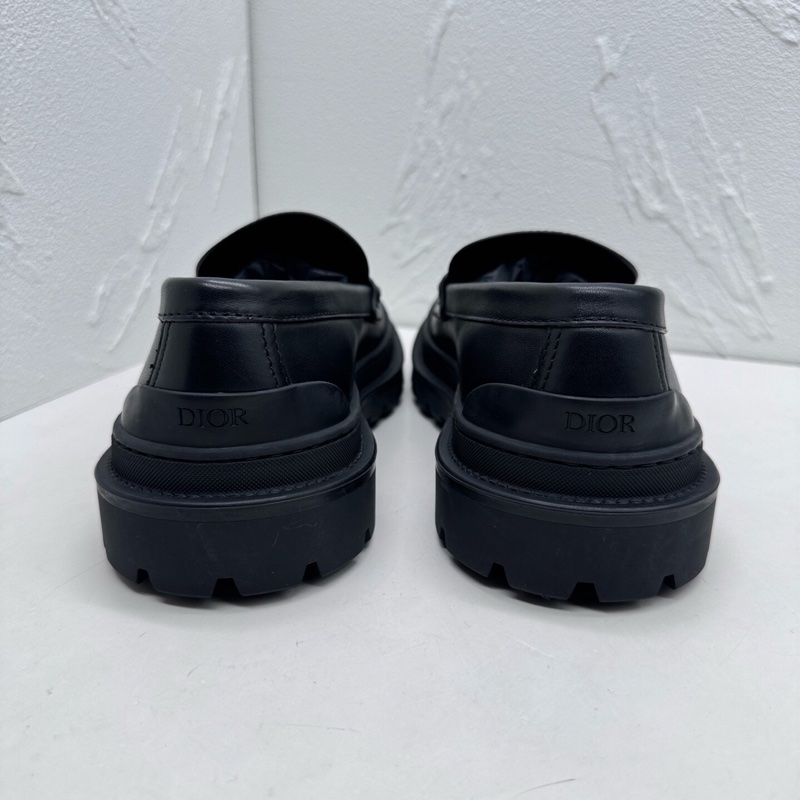 全新閒置Dior迪奧explorer loafer探險者黑色牛皮拼老花休閒皮鞋，尺碼40碼-3