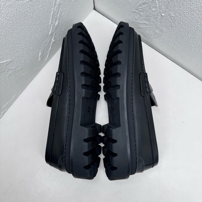 全新閒置Dior迪奧explorer loafer探險者黑色牛皮拼老花休閒皮鞋，尺碼40碼-4