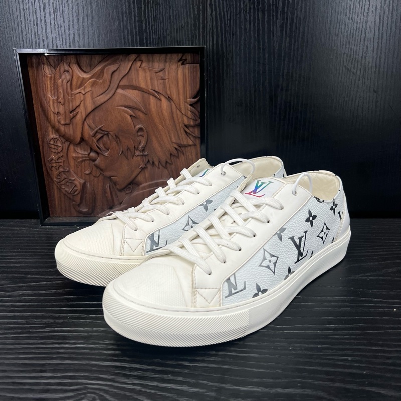 Louis Vuitton路易威登 tattoo 白銀板鞋 41碼-0