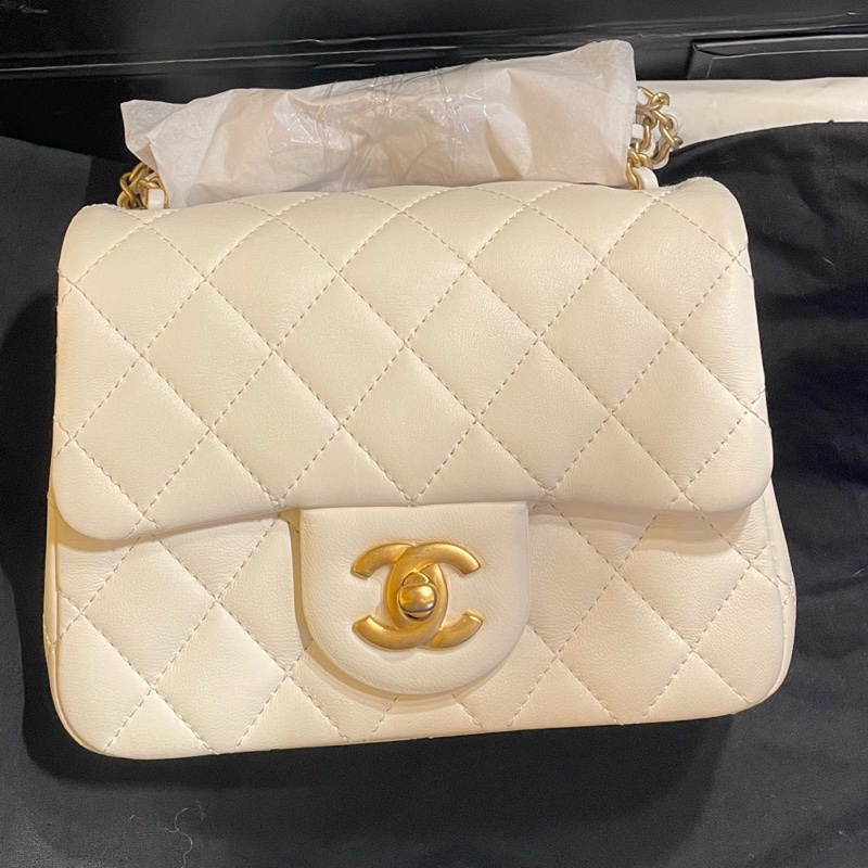 999新未使用 香奈兒/Chanel 鏈條包 羊皮 18×7×13-1