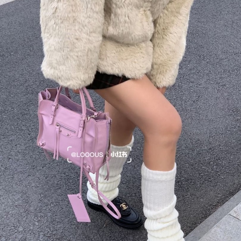BALENCIAGA LECITYmini 手提肩背斜背機車包 22*17*9 9新 配件塵袋鏡子-1