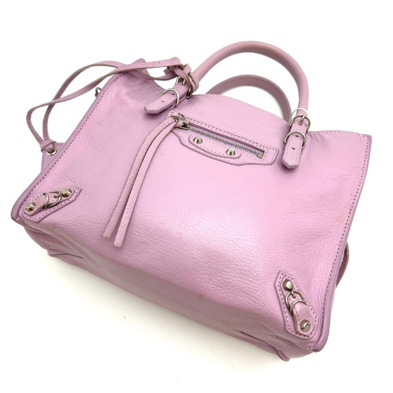 BALENCIAGA LECITYmini 手提肩背斜背機車包 22*17*9 9新 配件塵袋鏡子-6