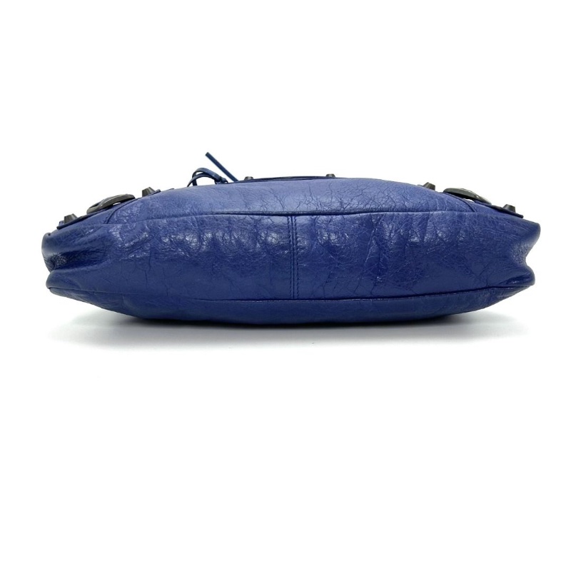 BALENCIAGA 藍色手提肩背機車包 33*19*5 9新 配件鏡子塵袋-6