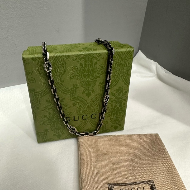 近新品全配件🌟Gucci Interlock GG 項鍊|Classic Trend CT精品|台北東區實體-0