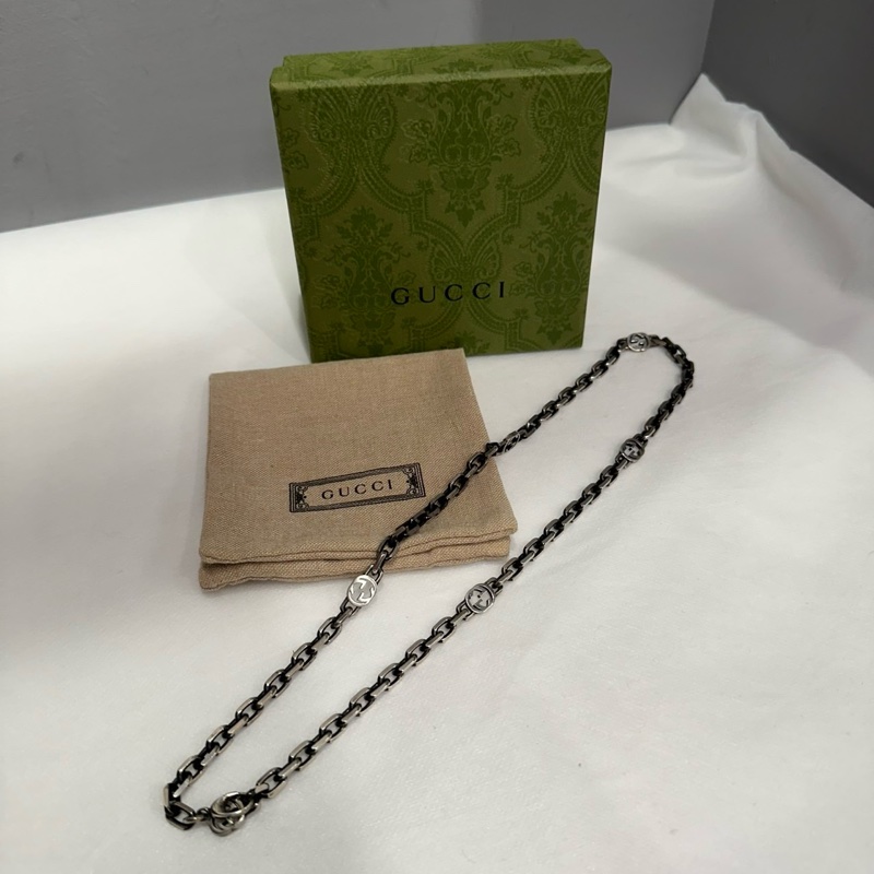 近新品全配件🌟Gucci Interlock GG 項鍊|Classic Trend CT精品|台北東區實體-3