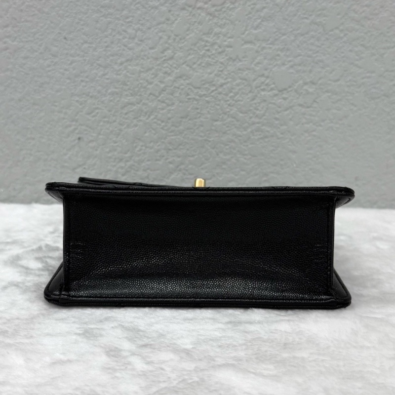 99新 Chanel 香奈兒 23A 黑金 菱格紋 斜挎包 芯片款 尺寸:20×21cm -2