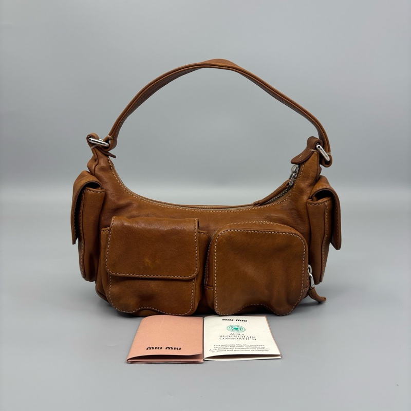 MIUMIU 繆繆 pocket腋下hobo 機車 尺寸24*12-9