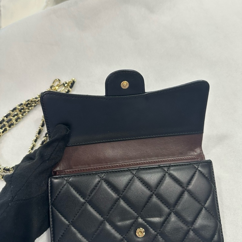 可肩背🌟Chanel 羊皮金扣CF長夾｜Classic Trend CT精品｜台北東區實體-5