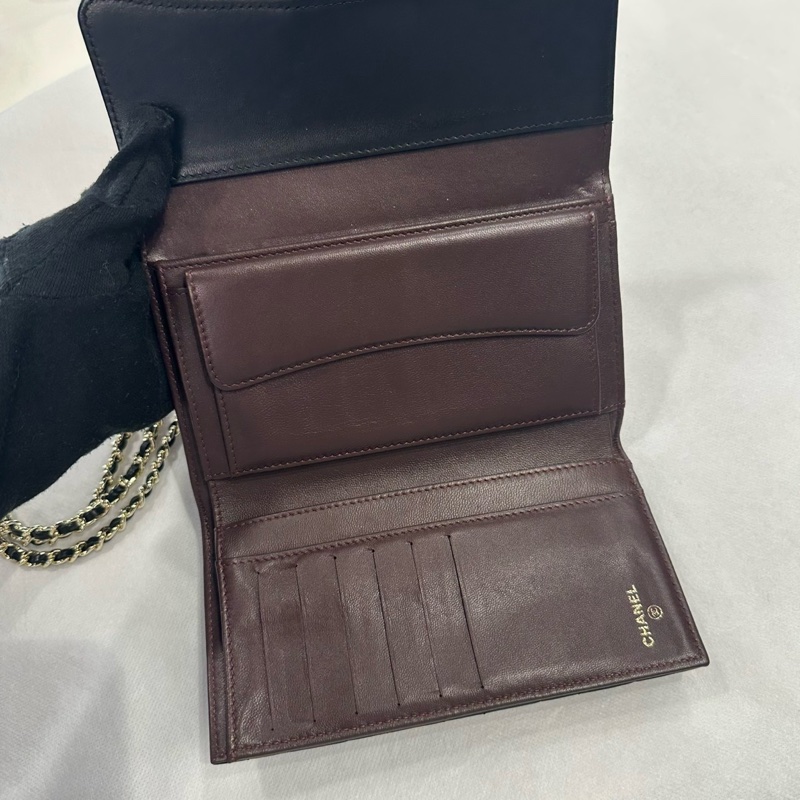 可肩背🌟Chanel 羊皮金扣CF長夾｜Classic Trend CT精品｜台北東區實體-6