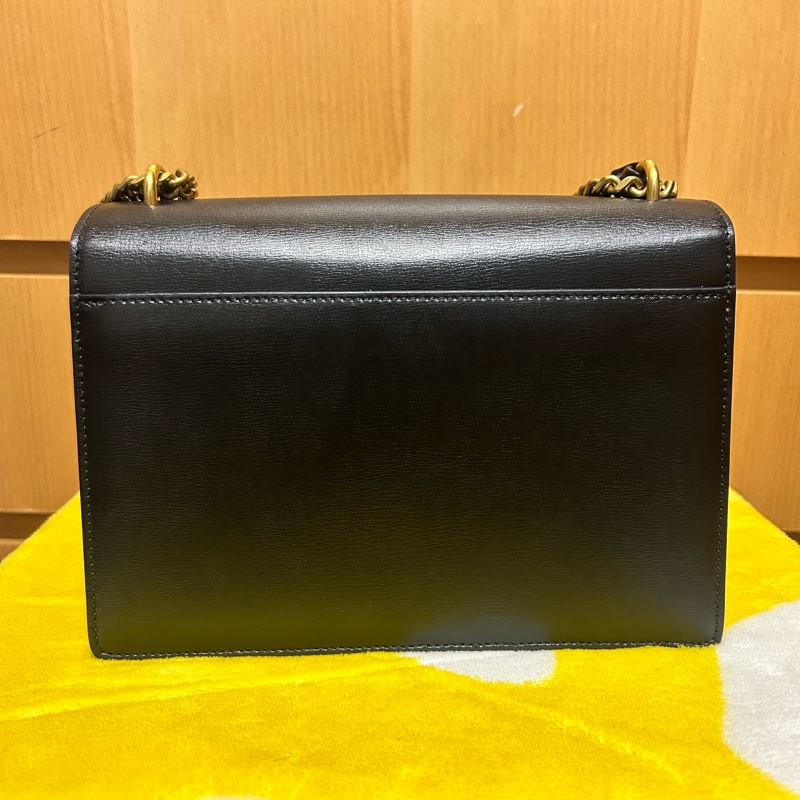 YSL Saint Laurent Sunset 中號翻蓋包 罕有黑白色-6