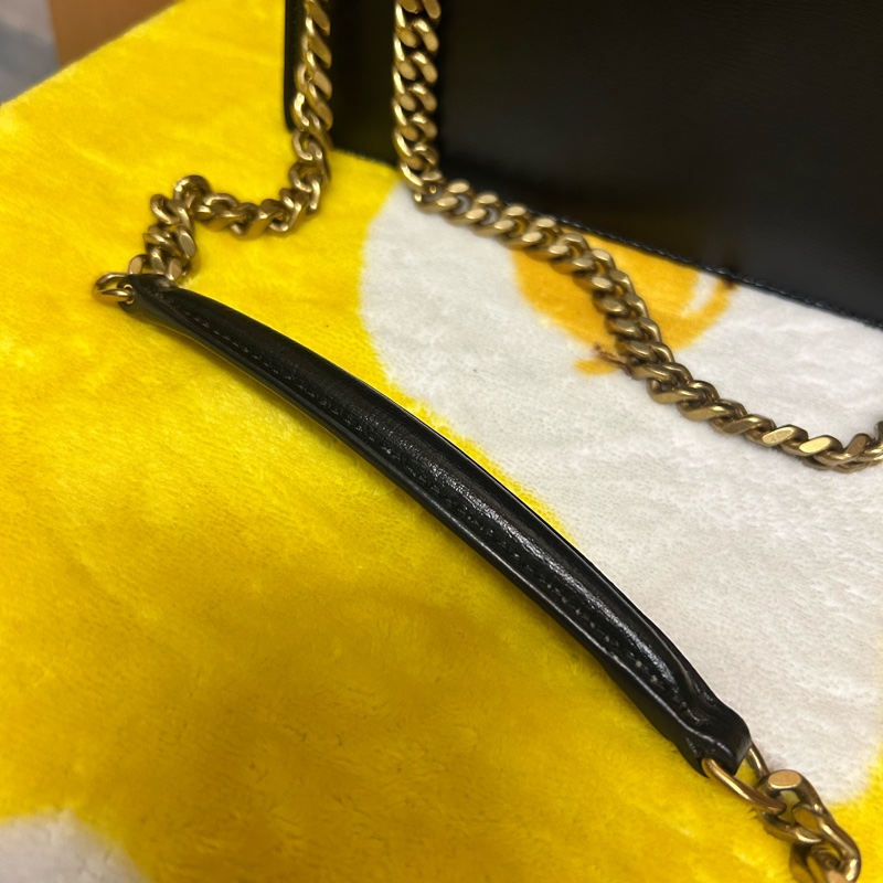 YSL Saint Laurent Sunset 中號翻蓋包 罕有黑白色-14