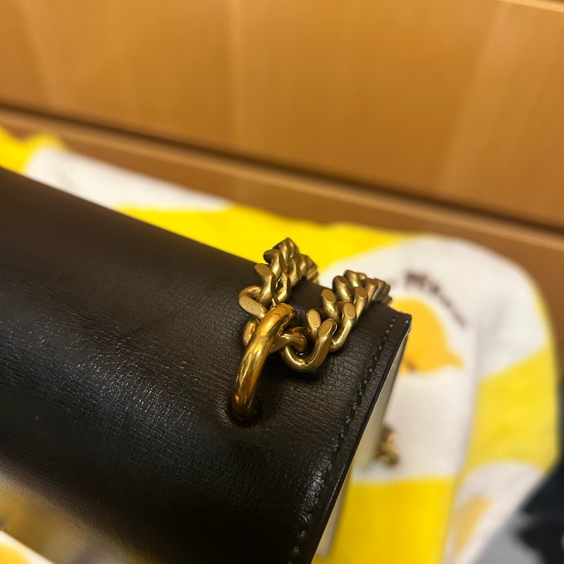 YSL Saint Laurent Sunset 中號翻蓋包 罕有黑白色-15