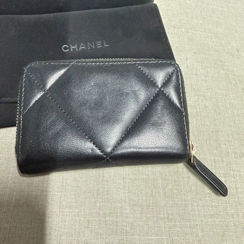 🌸Chanel 19 經典菱格黑金 卡片短夾🌸-8