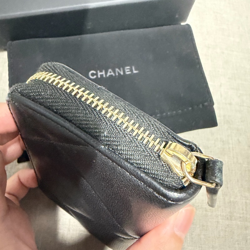 🌸Chanel 19 經典菱格黑金 卡片短夾🌸-15