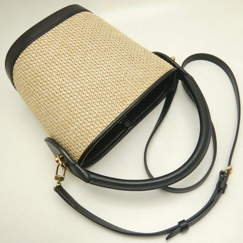 路易威登 (LOUIS VUITTON) 2022春夏都市系列 Petit Bucket M59961 手提包 米色/黑色 女款 253883-3
