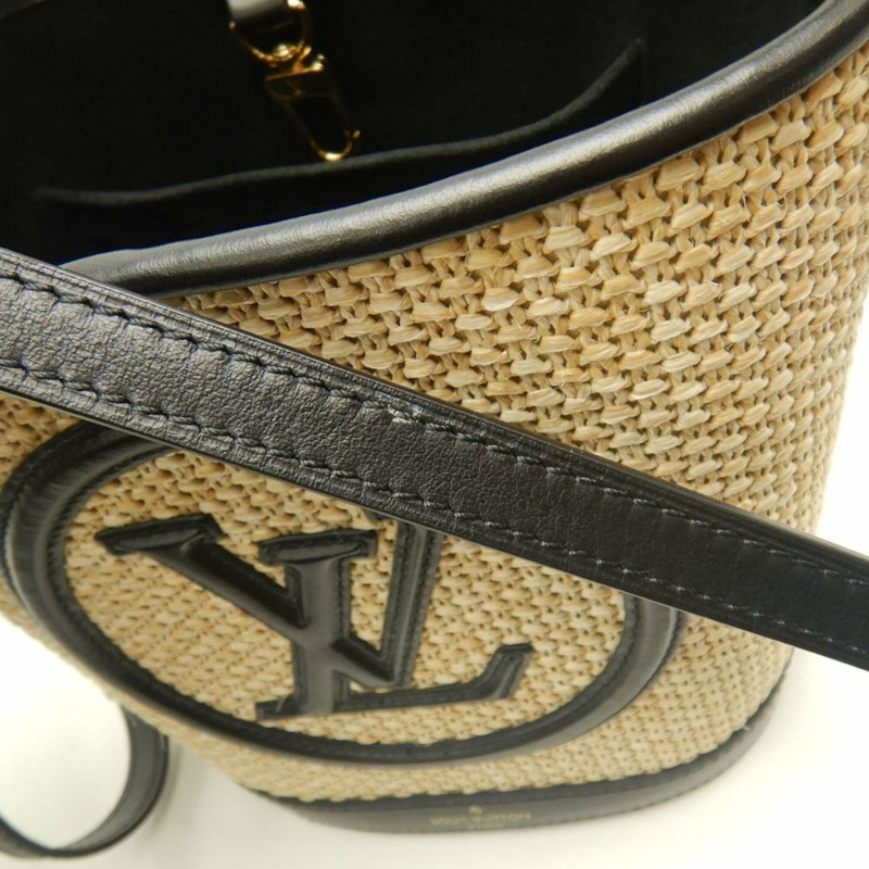 路易威登 (LOUIS VUITTON) 2022春夏都市系列 Petit Bucket M59961 手提包 米色/黑色 女款 253883-7