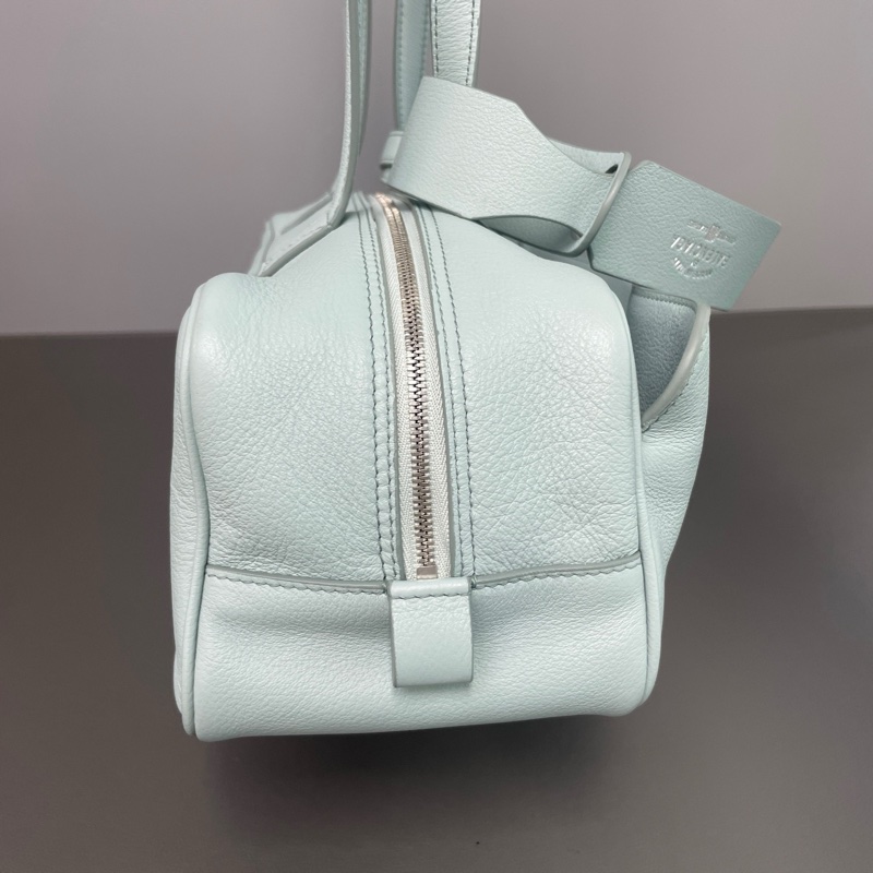 99✨巴黎世家/balenciaga 女士保齡球托特包單肩包手提包 薄荷綠色 銀扣💠正品-3