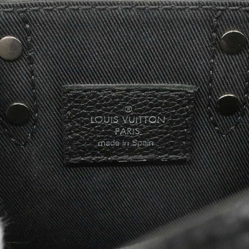 Louis Vuitton Damier Checkerboard Sac Plat XS 手提包,黑色,男士兩用包,N60479。-4