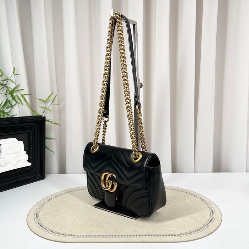 GUCCI古馳 98新 馬蒙22單肩斜挎包-2