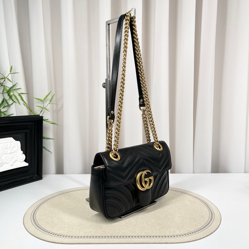 GUCCI古馳 98新 馬蒙22單肩斜挎包-3