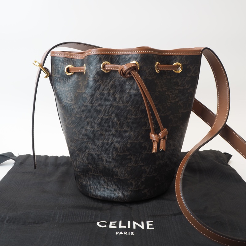 Celine老花抽繩水桶-0