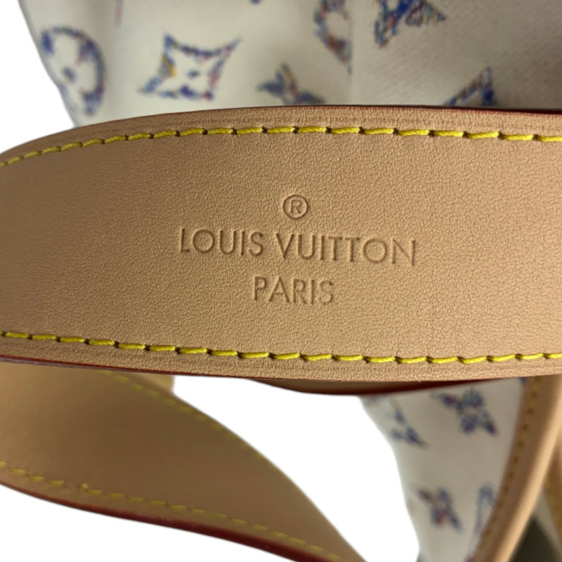 白色 原花 緹花 帆布 CarryAll PM 肩背包【LOUIS VUITTON LV 路易威登】 M24707-4