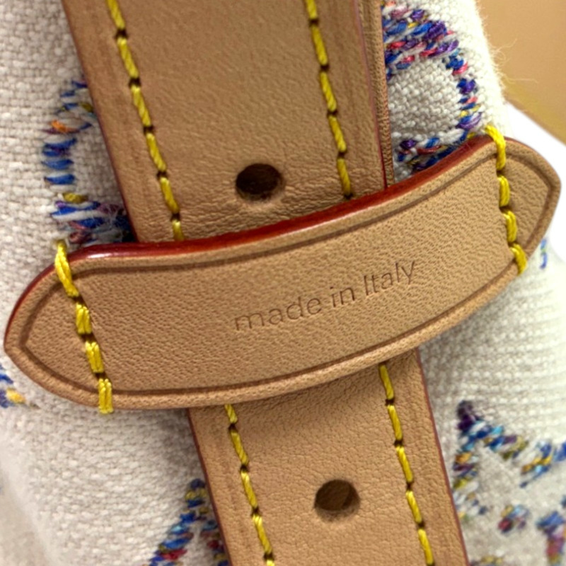 白色 原花 緹花 帆布 CarryAll PM 肩背包【LOUIS VUITTON LV 路易威登】 M24707-5