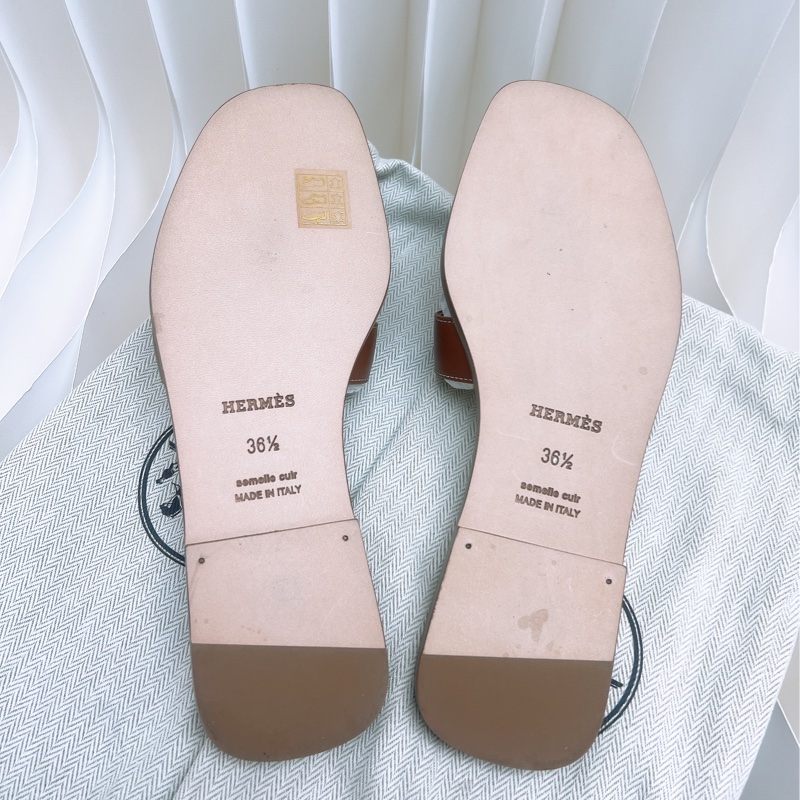 全新 36.5碼 Hermes oran sandals 金棕色拖鞋-5