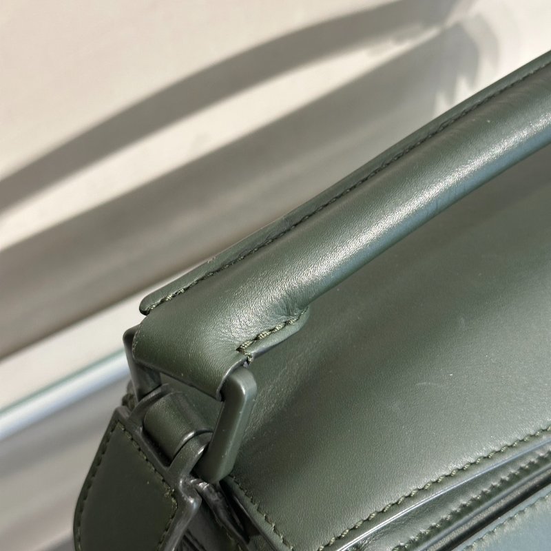 LOEWE Puzzle小牛皮手袋 - 小號綠-10