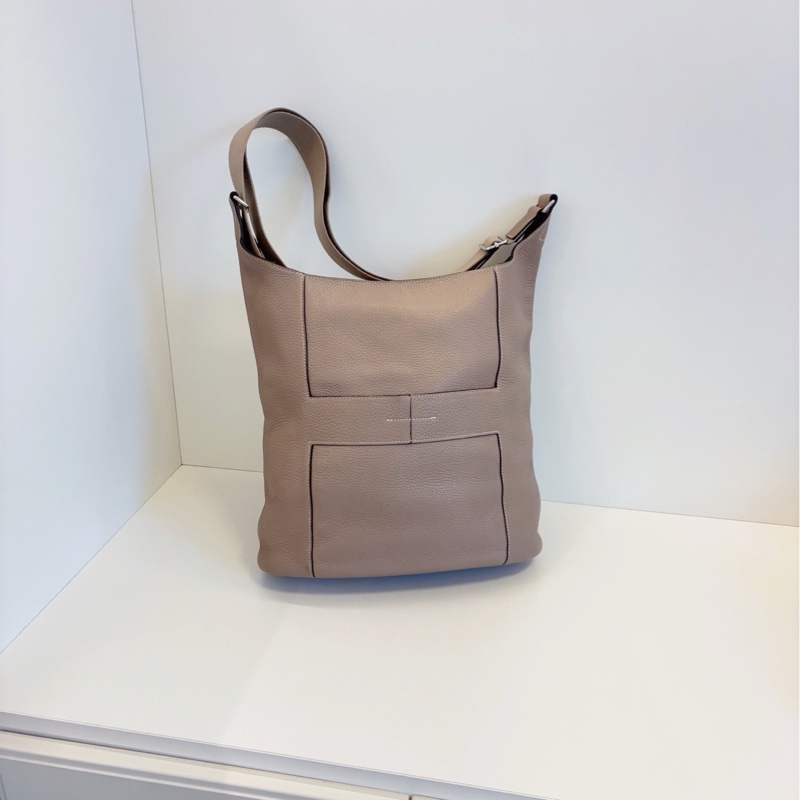 🐎Hermes愛馬仕|Vintage絕版Good News大象灰全皮水桶斜挎包|98新-4