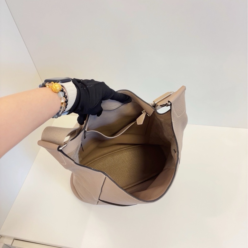 🐎Hermes愛馬仕|Vintage絕版Good News大象灰全皮水桶斜挎包|98新-7