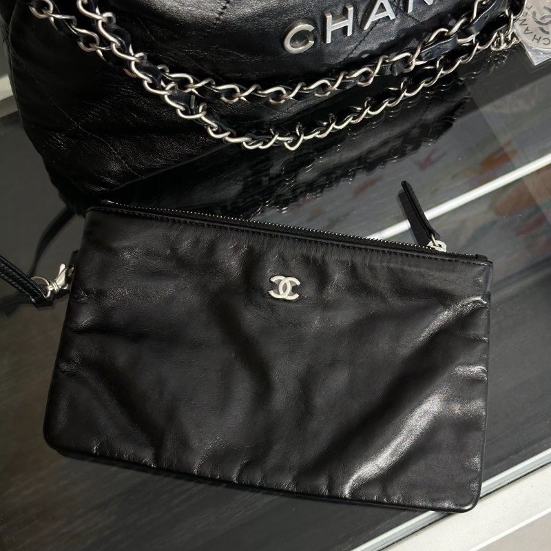 CHANEL 22 Bag - 小號黑銀-6