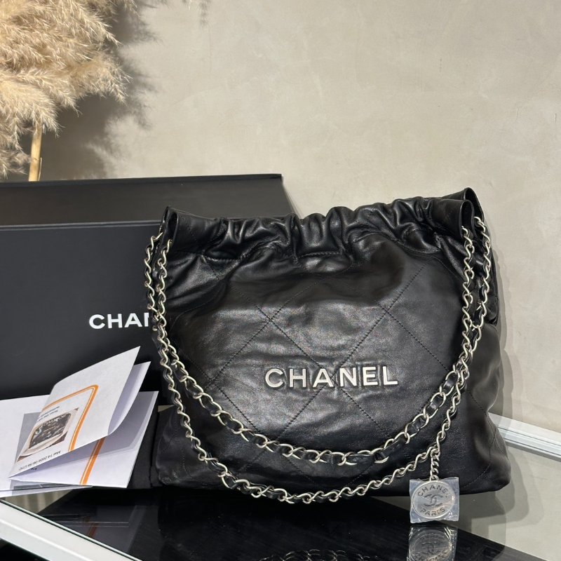 CHANEL 22 Bag - 小號黑銀-9